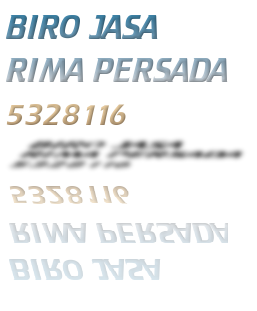 BIRO JASA
RIMA PERSADA
Phone : 5328116
