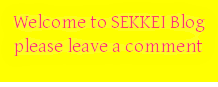 Welcome to SEKKEI Blog
please leave a comment
