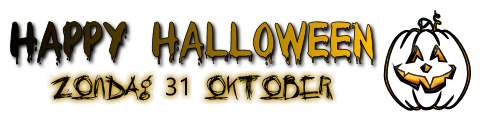 Happy Halloween Zondag 31 oktober